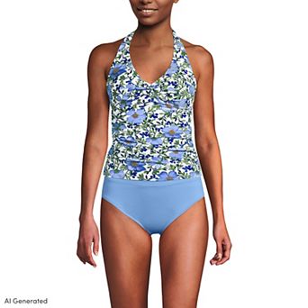 Women's Lands' End Twist Halter Tankini Swim Top