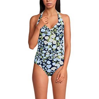 Women's Lands' End Twist Halter Tankini Swim Top