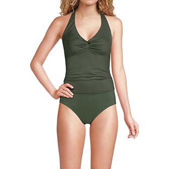 Women's Lands' End Twist Halter Tankini Swim Top
