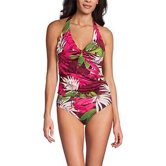 Women's Lands' End Twist Halter Tankini Swim Top
