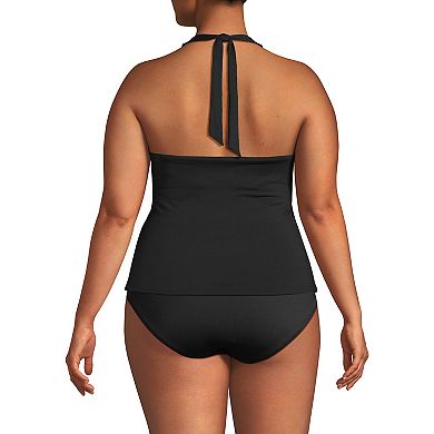 Plus Size Lands' End Twist Halter Swim Top