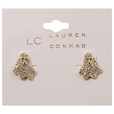 LC Lauren Conrad Gold Tone Ghost Post Earrings