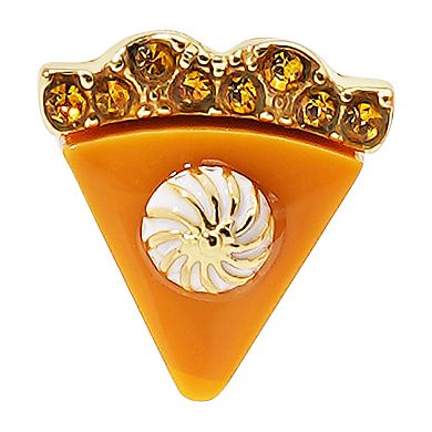 LC Lauren Conrad Gold Tone Pie Pave Post Earrings
