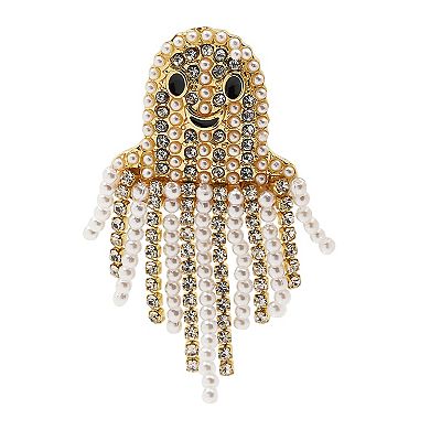 LC Lauren Conrad Gold Tone Beaded Simulated Pearl & Gold Ghost Earrings