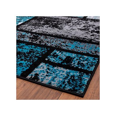 Luxe Weavers Geometric Color Block Modern Area Rug