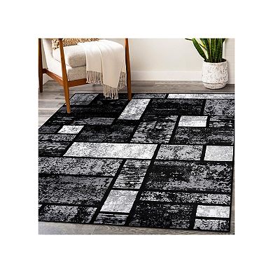 Luxe Weavers Geometric Color Block Modern Area Rug