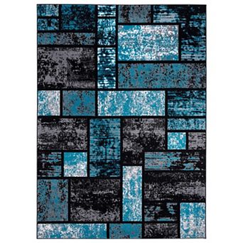 Luxe Weavers Geometric Color Block Modern Area Rug