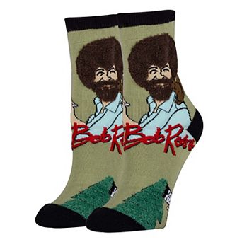 Women's Crew Socks - Painting Bob Ross