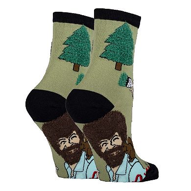 Women's Crew Socks - Painting Bob Ross