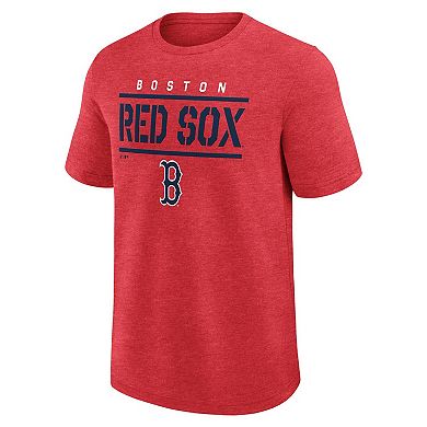 Men's Logo Athletic Heather Red Boston Red Sox Top Notch T-Shirt