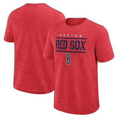 Men's Logo Athletic Heather Red Boston Red Sox Top Notch T-Shirt