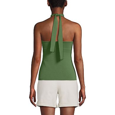 Women's Lands' End Slender Twist Front Halter Top