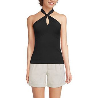 Women's Lands' End Slender Twist Front Halter Top