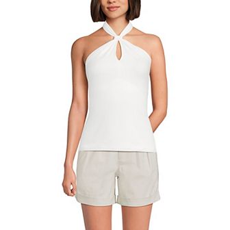 Women's Lands' End Slender Twist Front Halter Top
