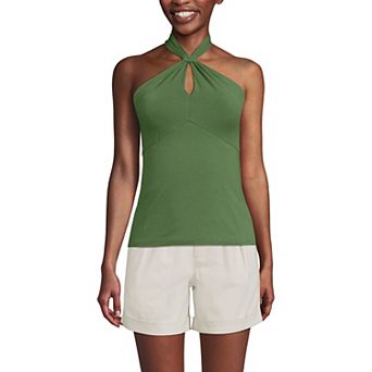 Women's Lands' End Slender Twist Front Halter Top