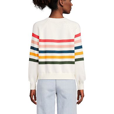 Women's Lands' End Drifter Raglan Sleeve Easy Fit Sweater