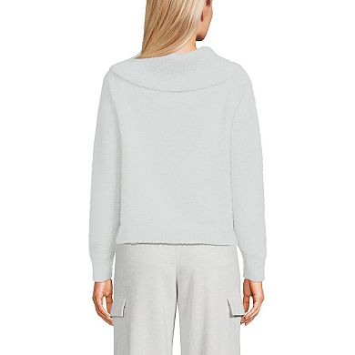 Women's Lands' End Eyelash Off Shoulder Sweater in Regular & Plus