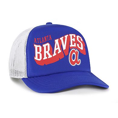 Men's '47 Royal Atlanta Braves Meander Foam Trucker Snapback Hat