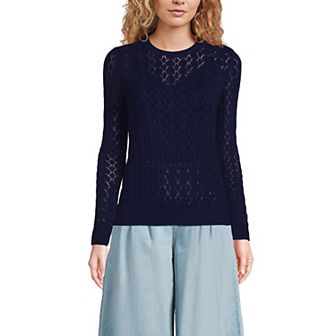Women's Lands' End Modern Crew Sweater