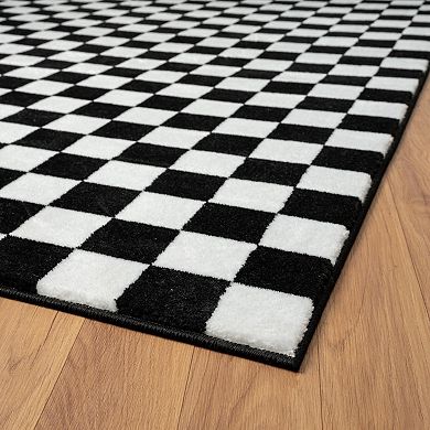Luxe Weavers Geometric Checkered Area Rug