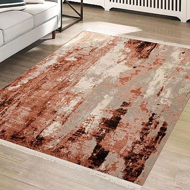 Luxe Weavers Abstract Modern Fringe Living Room Area Rug