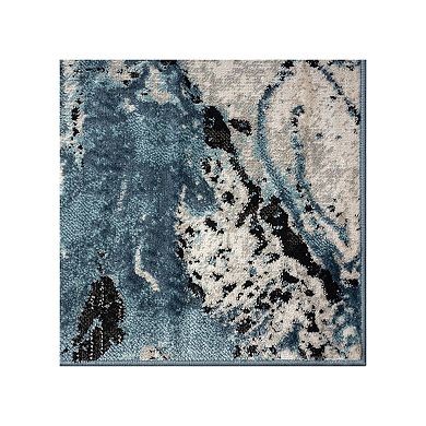 Luxe Weavers Abstract Marble Swirl Area Rug