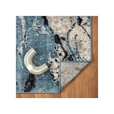 Luxe Weavers Abstract Marble Swirl Area Rug