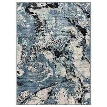 Luxe Weavers Abstract Marble Swirl Area Rug