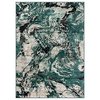 Luxe Weavers Abstract Marble Swirl Area Rug