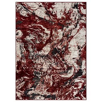 Luxe Weavers Abstract Marble Swirl Area Rug