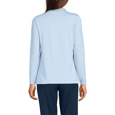 Women's Lands' End Long Sleeve Feminine Fit Rapid Dry Polo Shirt