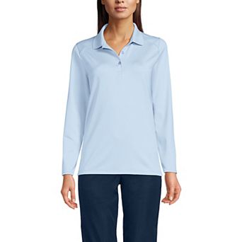 Women's Lands' End Long Sleeve Feminine Fit Rapid Dry Polo Shirt