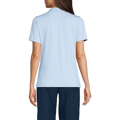 Women's Lands' End Short Sleeve Feminine Fit Rapid Dry Polo Shirt