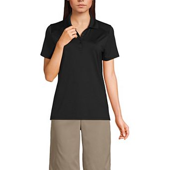 Women's Lands' End Short Sleeve Feminine Fit Rapid Dry Polo Shirt