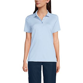 Women's Lands' End Short Sleeve Feminine Fit Rapid Dry Polo Shirt