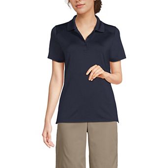Women's Lands' End Short Sleeve Feminine Fit Rapid Dry Polo Shirt