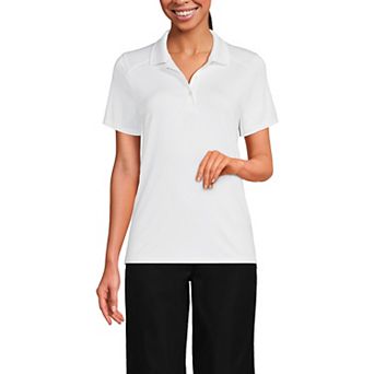 Women's Lands' End Short Sleeve Feminine Fit Rapid Dry Polo Shirt