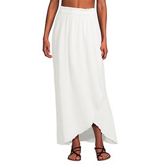 Women's Lands' End Maxi Swim Cover-Up Skirt