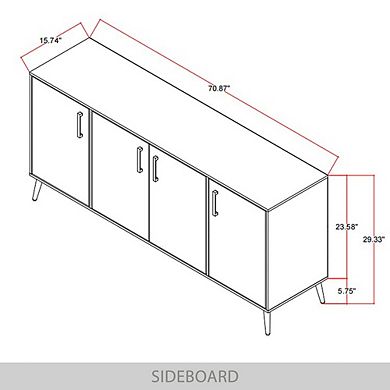 Glam Wood Sideboard