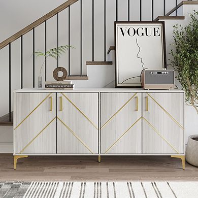 Glam Wood Sideboard