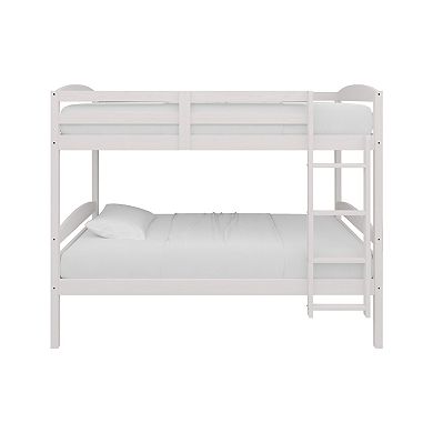 Twin Over Twin Size Wooden Bunk Bed