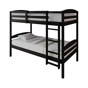 Twin Over Twin Size Wooden Bunk Bed