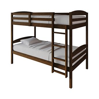 Twin Over Twin Size Wooden Bunk Bed