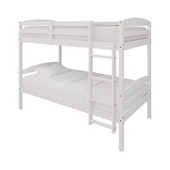 Twin Over Twin Size Wooden Bunk Bed