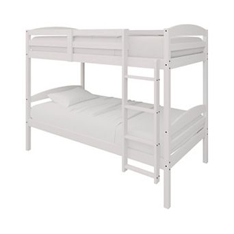Twin Over Twin Size Wooden Bunk Bed