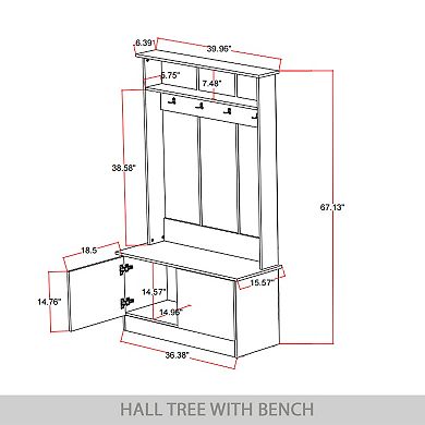 Hall Tree With Bench