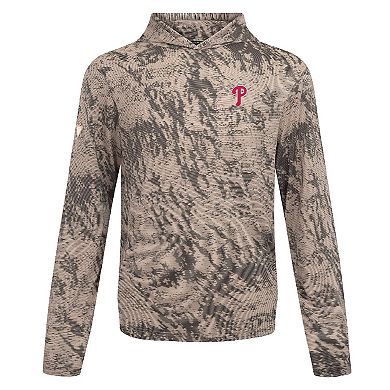 Men's Levelwear Tan Philadelphia Phillies Insignia Lightweight Long Sleeve Hooded T-Shirt