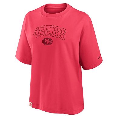 Women's Nike Scarlet San Francisco 49ers Glory Arch Boxy T-Shirt