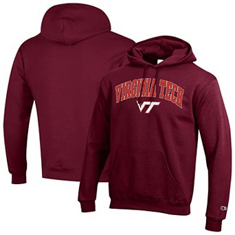 Men's Champion® Maroon Virginia Tech Hokies Arched Logo Fleece Pullover Hoodie