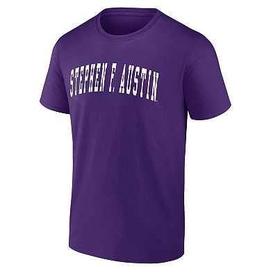 Men's Purple/Tan Stephen F Austin Lumberjacks T-Shirt & Adjustable Hat Combo Pack